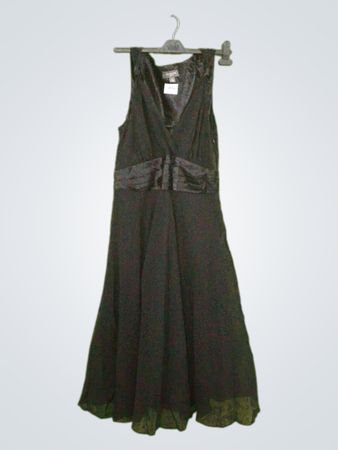 Liz Claiborne schwarzes Midikleid
