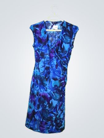 Chaps Floral gerafftes Etuikleid