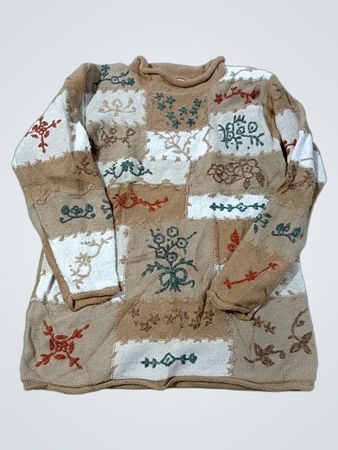 Jaclyn Smith Petite Patchwork Strickpullover