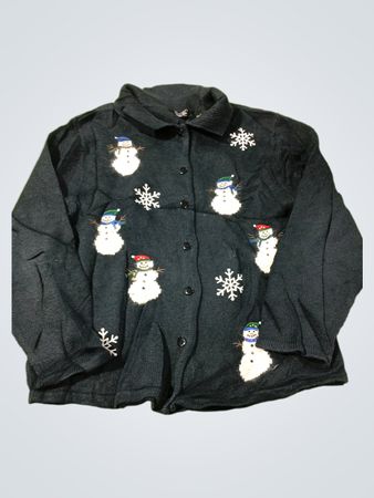 Crystal Kobe Snowman Cardigan