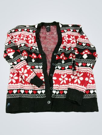 THORN & FABLE Damen Strickjacke im Fair-Isle-Stil für Weihnachten