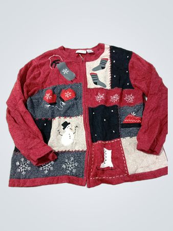 Croft & Barrow Woman Christmas Snowman Pullover