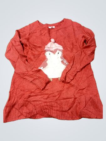 Damen-Pinguin-Paillettenpullover