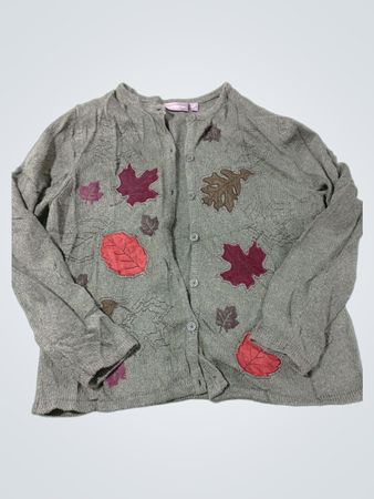 croft & barrow Strickjacke mit Blatt-Applikationen