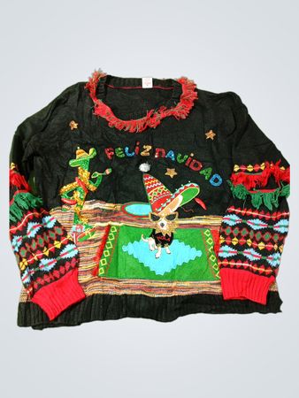 Urlaubszeit Feliz Navidad Hund Hässlicher Weihnachts-Pullover