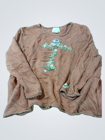 C.J. Banks handbestickter Loop- und Strickpullover