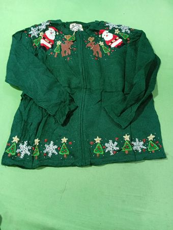 Peturn Collectibles Damen Grün Weihnachts-Pullover