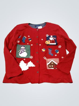 Karen Scott Roter Weihnachtscardigan