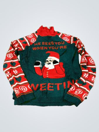 Joyland "Er sieht dich, wenn du zwitsch… äh, twittern" Hässlicher Weihnachts-Pullover
