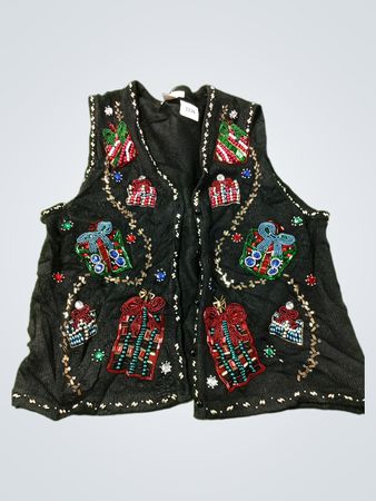 Yarnworks Damen Ugly Christmas Strickwesten-Weste