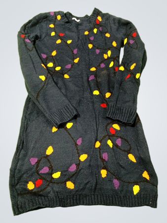 Xhilaration Navy Weihnachtslichter Strickkleid