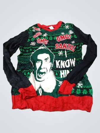 Elf Buddy The Elf "I Know Him" Hässlicher Weihnachtspullover