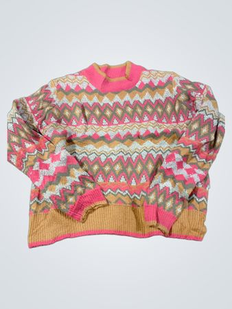 Damenpullover mit geometrischem Muster