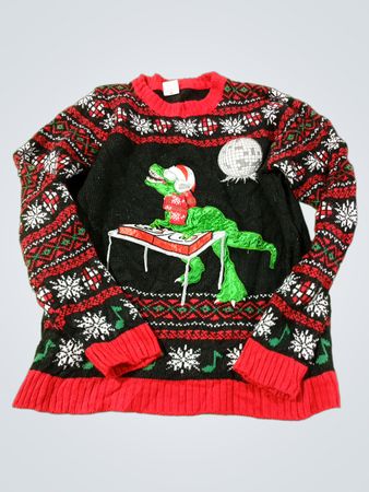 Holiday-Zeit Dinosaurier-DJ Hässlicher Weihnachtspullover