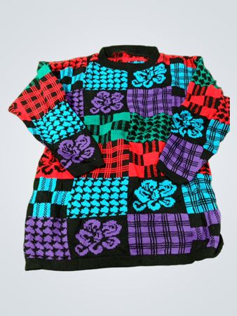 Patchwork-Rosenpullover