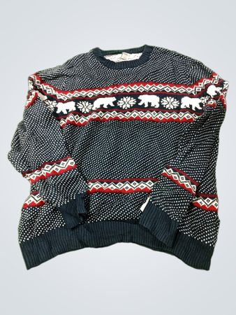 Aspen Herren Fair Isle Bären-Schneeflocken-Pullover
