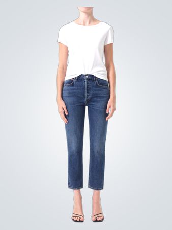 AGOLDE Riley High Rise Straight Crop (NWT)