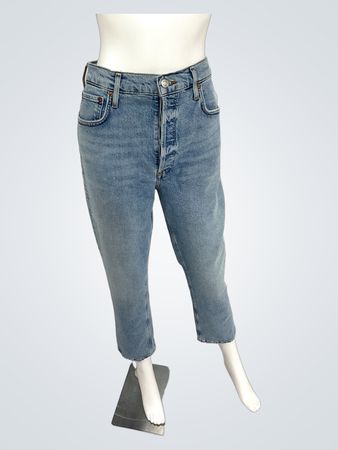 AGOLDE Riley High Waist Crop Straight Leg Jeans (NWT)