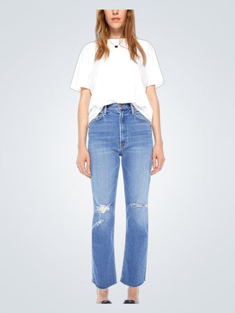 MOTHER High Waisted Rider Ankle Fray (Like New)