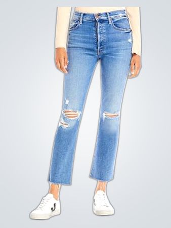 MOTHER The Tripper Ripped Ankle Jeans (Like New)