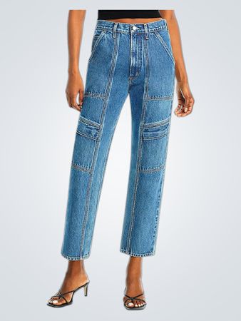 AGOLDE Cooper Cargo High Rise Ankle Straight Jeans (Like New)