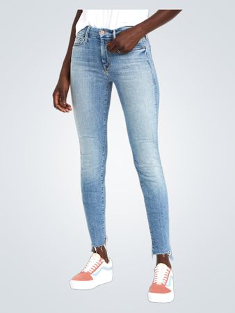 MOTHER The Looker Two Step Ankle Fray Jeans (Like New)