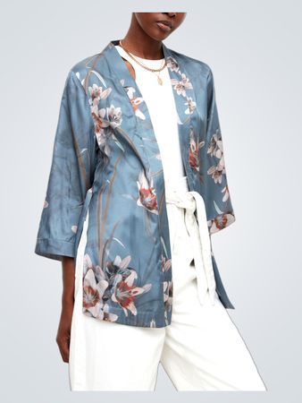 AllSaints Carina Kuroyuri Silk Blend Kimono (Like New)