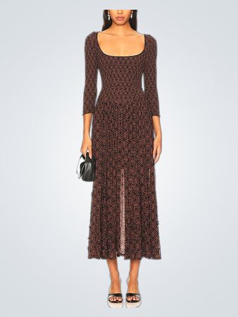 Free People Its Fate Midi In Brown Combo (Like New)