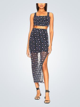 Free People Galaxy Corset Set In Night Sky Combo (Like New)