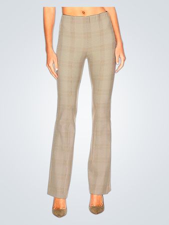 Rag & Bone Simone Plaid Flare Pant In Beige Plaid (Like New)