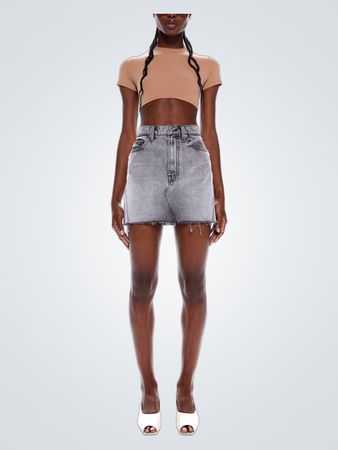 MOTHER High Waisted Wedge Micro Skirt (Like New)