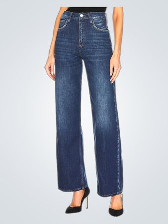 FRAME Le High N Tight Wide Leg In Foxgrove (Like New)
