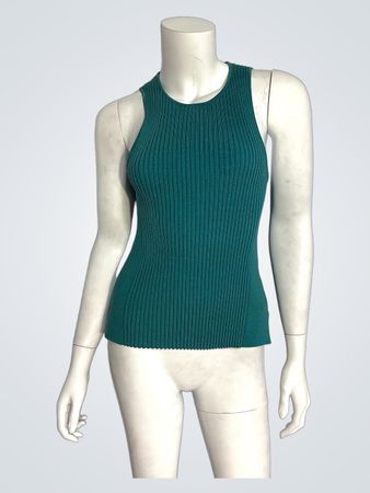 GANNI Blue Sleeveless Melange Top (Like New)