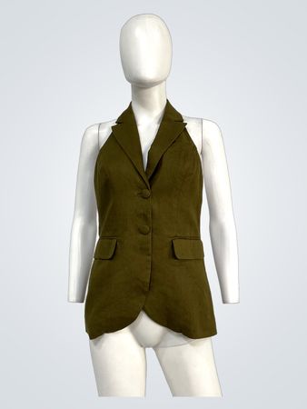 Reformation Brennan Linen Vest (Like New)