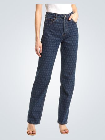 Reformation Cynthia Geo Print High Waist Straight Leg Jeans (Like New)