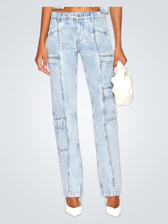 GRLFRND Naomi Low Rise Slim Cargo (Like New)