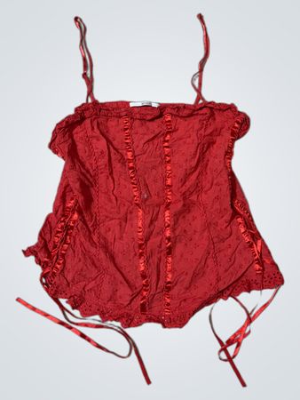 Xanaka Red Lace Cami Top