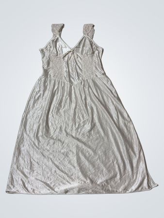 La Chérie Lace Trim Satin Slip Dress