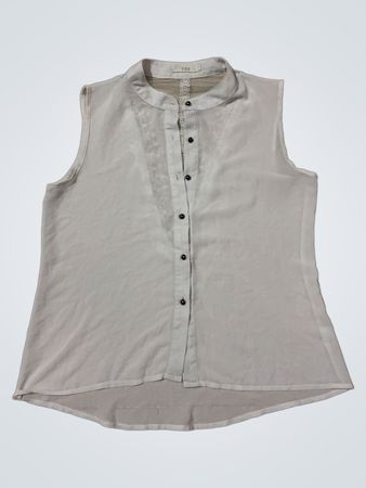 White Sleeveless Blouse