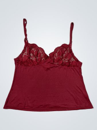 Etam Red Lace Cami Top