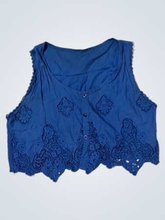 Blue Lace Top