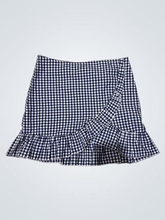 Cache Cache Gingham Ruffle Mini Skirt