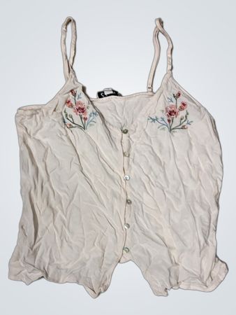 White Embroidered Cami
