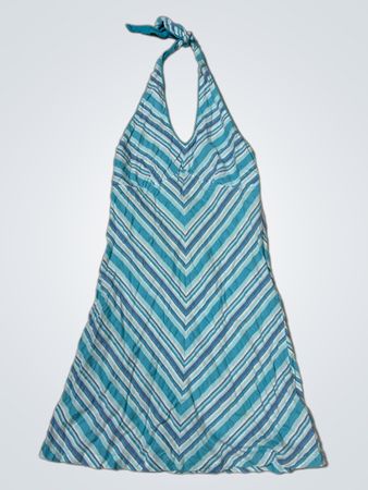 Pimkie Blue Striped Halter Neck Dress