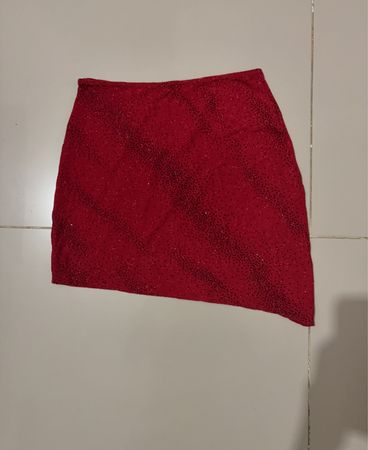 Pimkie Red Sequin Mini Skirt