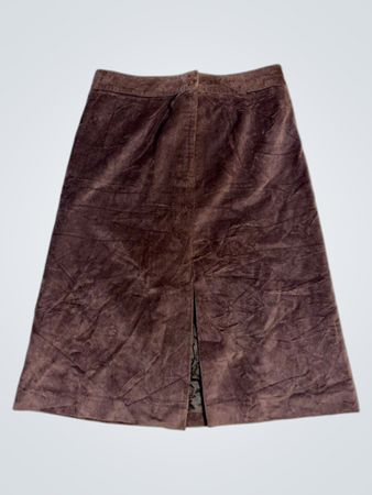Lalha Fontaine Paris Brown Suede Skirt