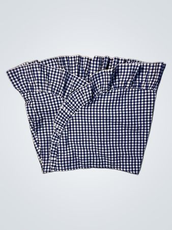Cache Cache Gingham Ruffle Top