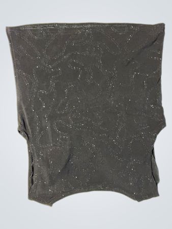 orsay schwarzes Glitzer-Drucktop