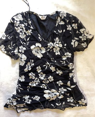 Burberry Floral Print Sheer Blouse