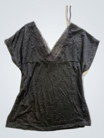 Black Lace Trim Top